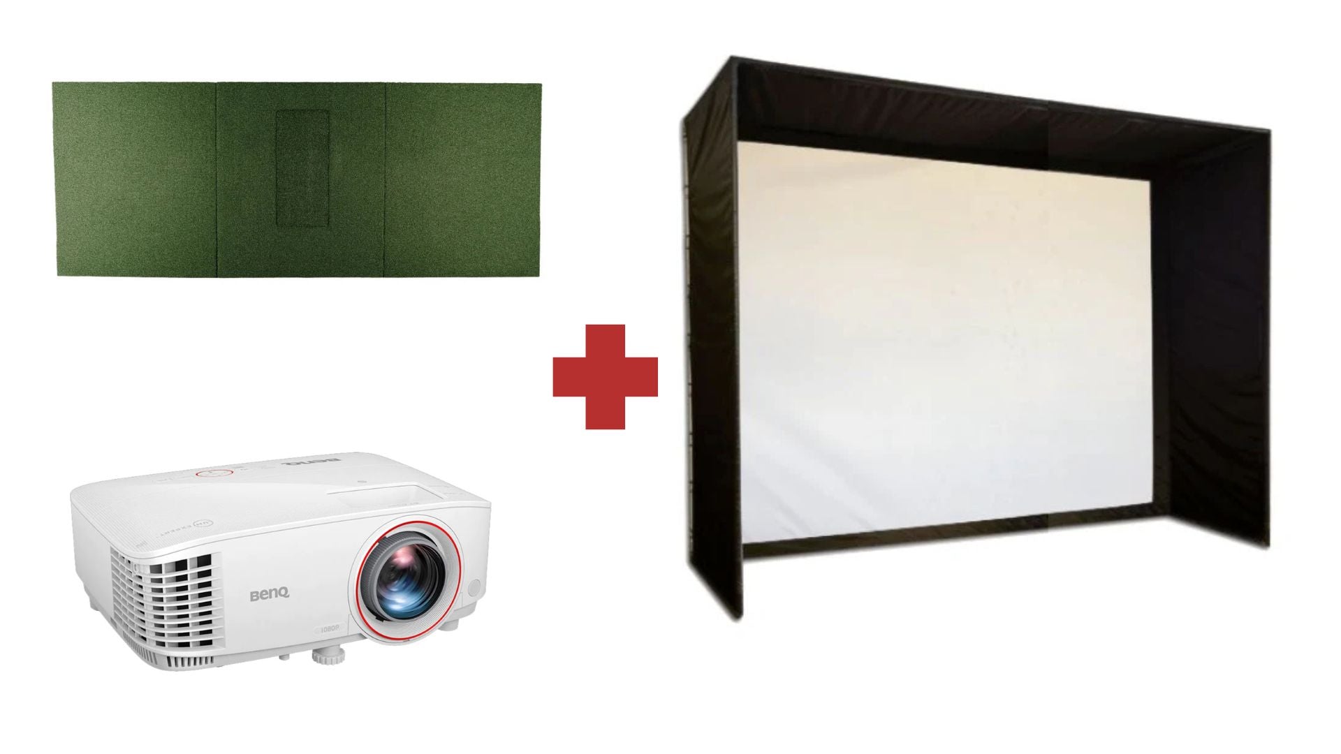 Complete Golf Simulator Bundle – Enclosure, Projector & Hitting Mat