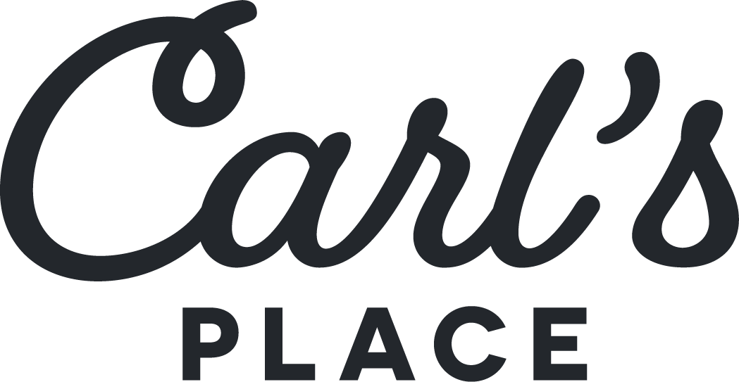 Black text 'Carl's Place' on a white background