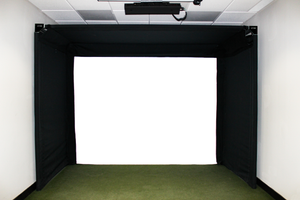The SportScreen PARLOUR Series Free-Standing Golf Simulator Enclosure