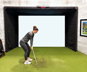 The SportScreen PARLOUR Series Free-Standing Golf Simulator Enclosure