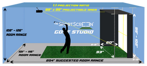 Retractable Golf Simulator Enclosure - The SportScreen VANISH Series