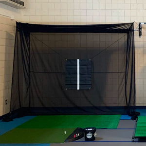 FlightScope MEVO+ Golf Simulator Bundle With G-Trak Retractable Hitting Net