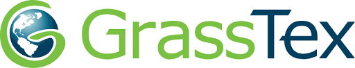 GrassTex logo with green and blue colors