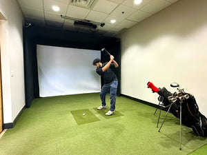 The SportScreen PARLOUR Series Free-Standing Golf Simulator Enclosure