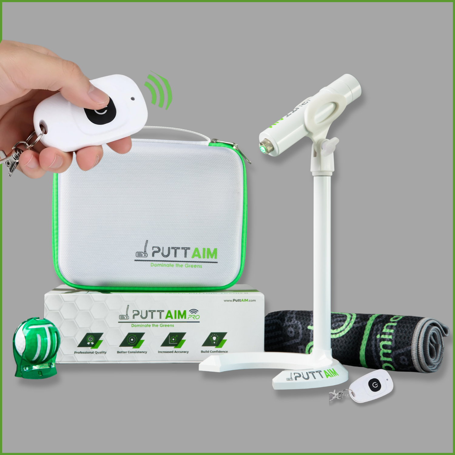 PuttAIM Pro – Tour-Level Laser Putting Trainer with Remote