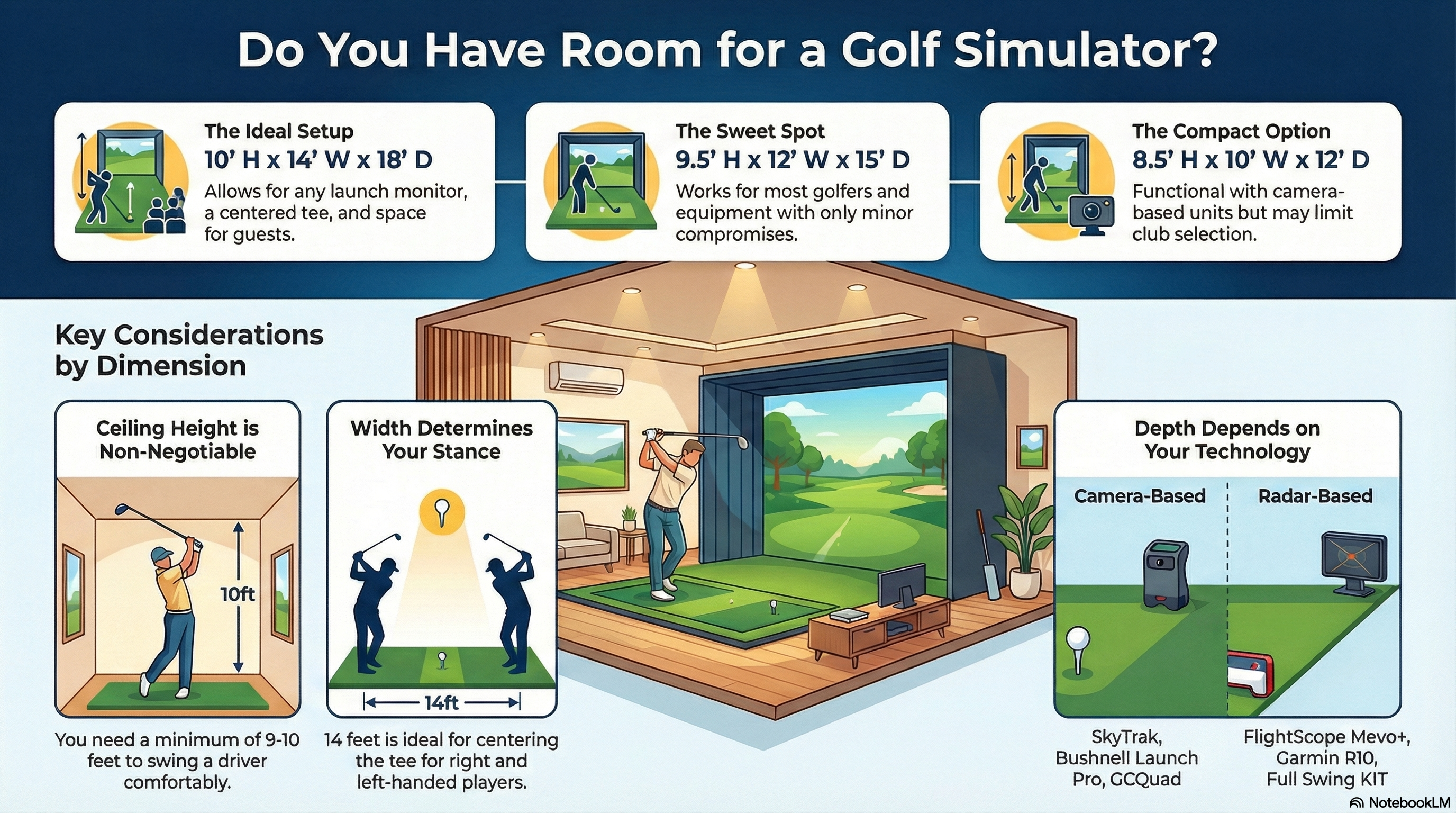 How Much Room Do You Need for a Golf Simulator