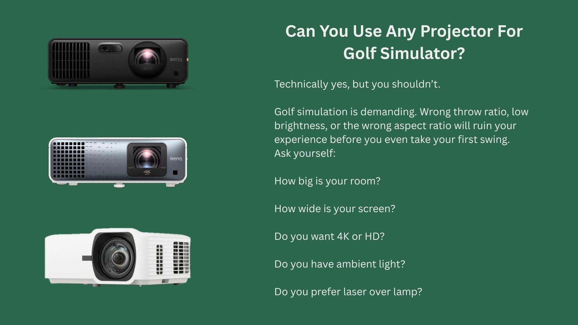 Can You Use Any Projector for Golf Simulator?
