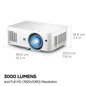 LS560WH viewsonic golf simulator projector dimenstions