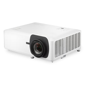 Viewsonic LS901 4k golf simulator projector right angled view