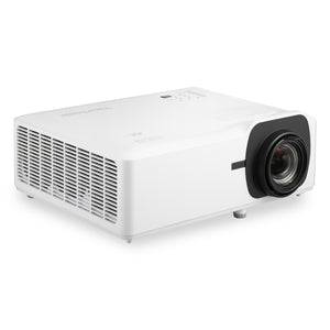 Viewsonic LS901 4k golf simulator projector left angled view