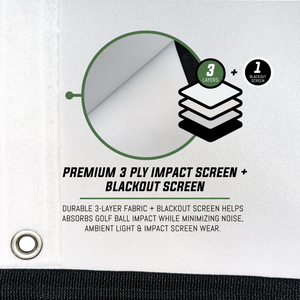 The SportScreen VANISH Series Retractable Golf Simulator Enclosure