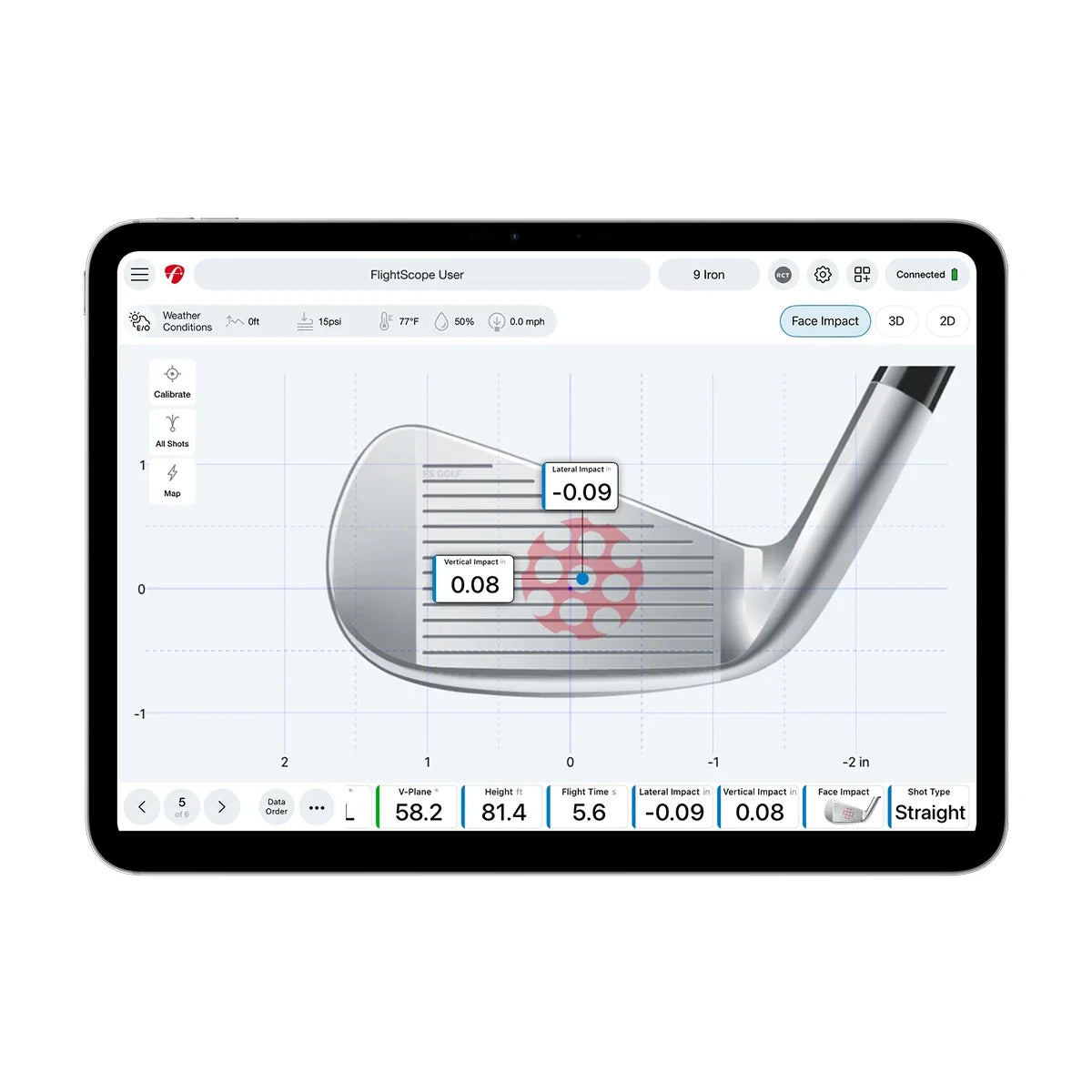 FlightScope Pro Package & Face Impact Location Golf Sim Software