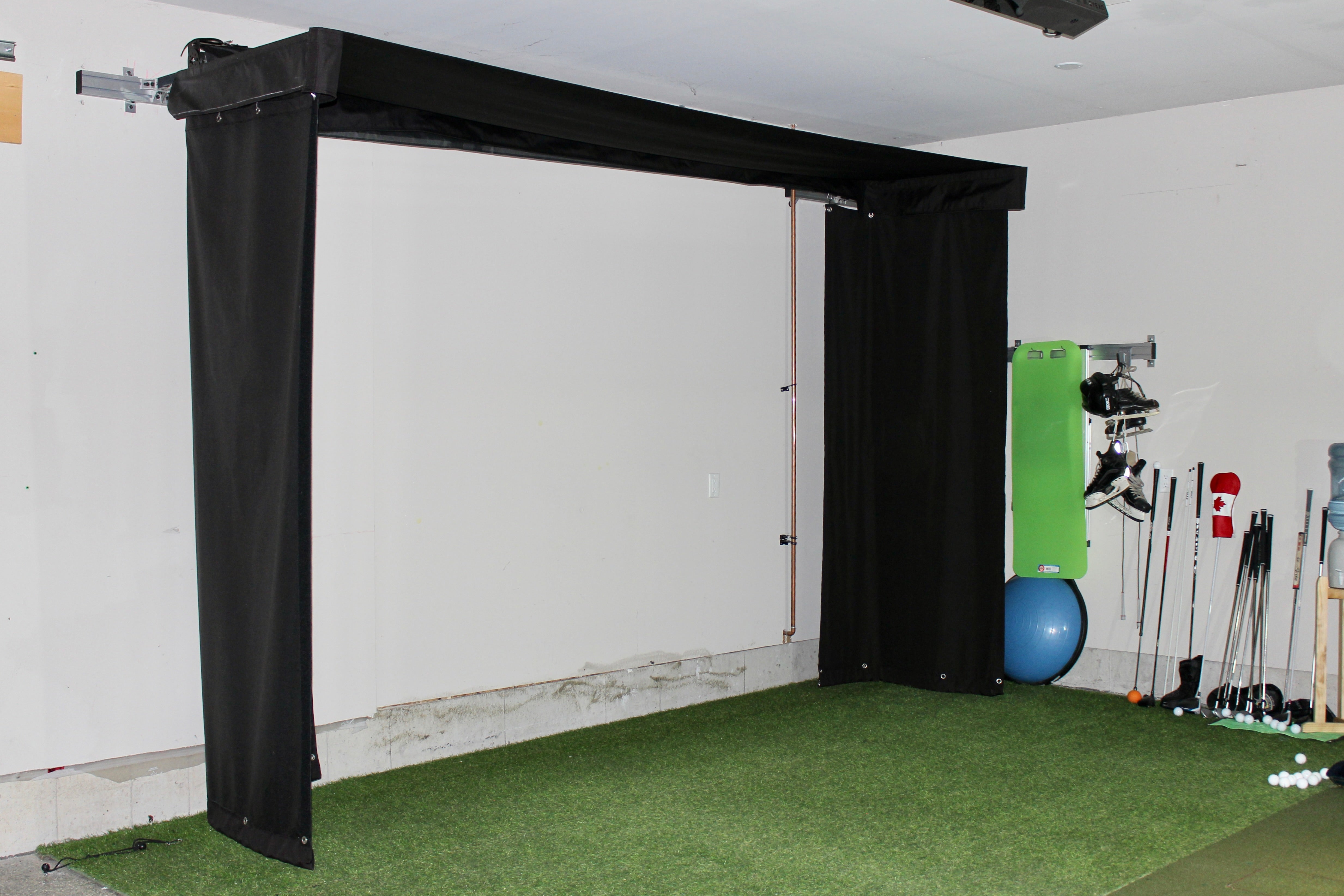 Retractable Golf Simulator Hybrid Enclosure - The SportScreen VANISH LITE