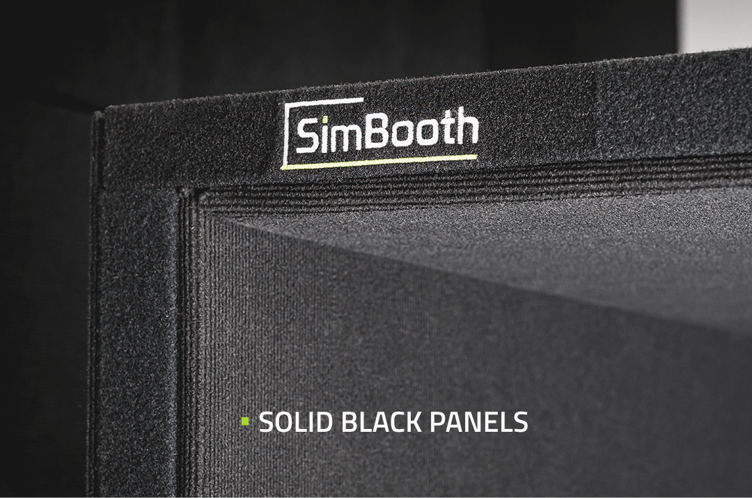 black panels for golf simulator enclosure