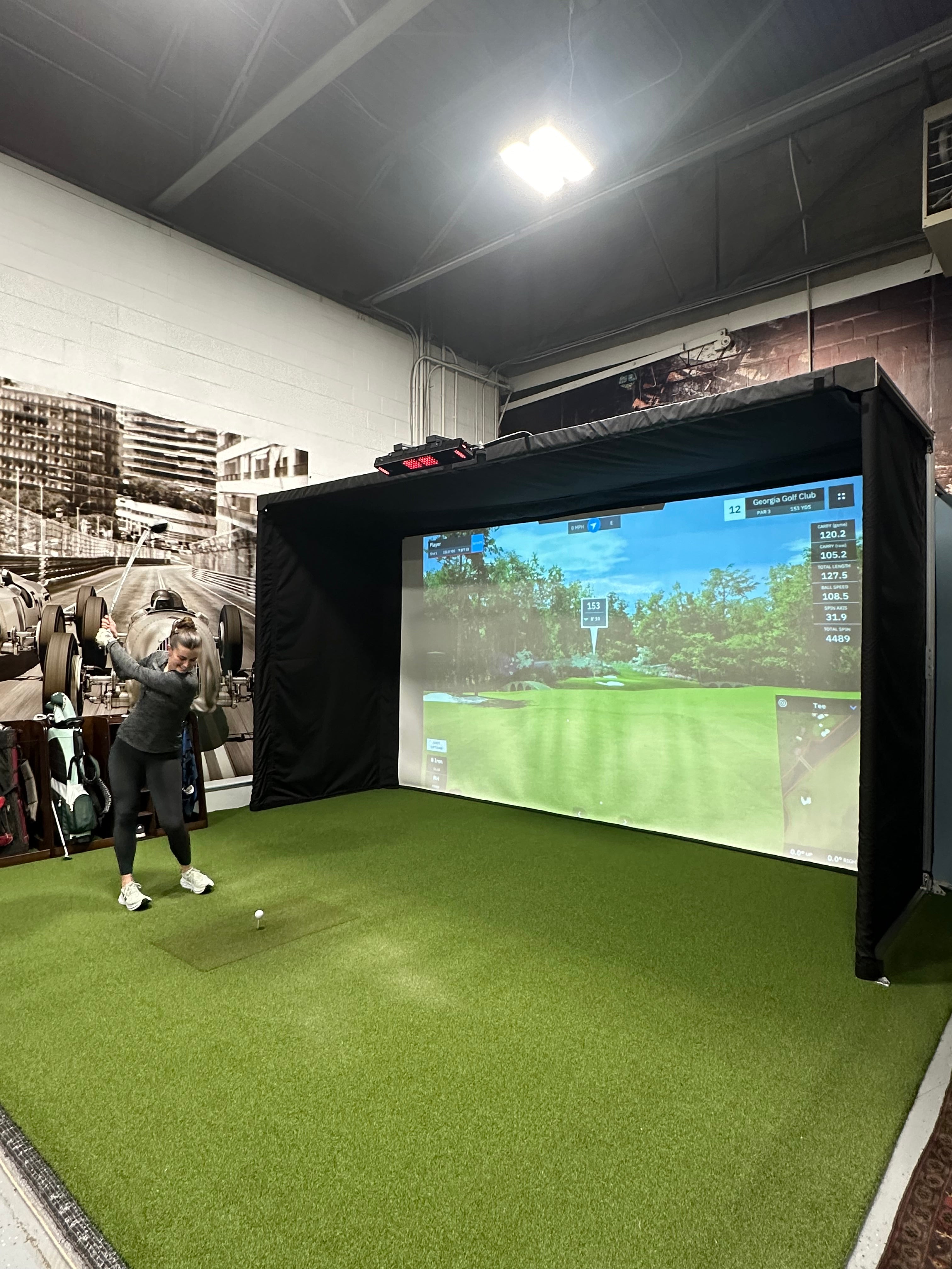 The SportScreen PARLOUR Series Free-Standing Golf Simulator Enclosure