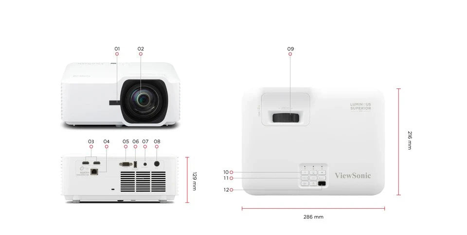 ViewSonic LSD400HD-ST Short Throw Laser Golf Simulator Projector