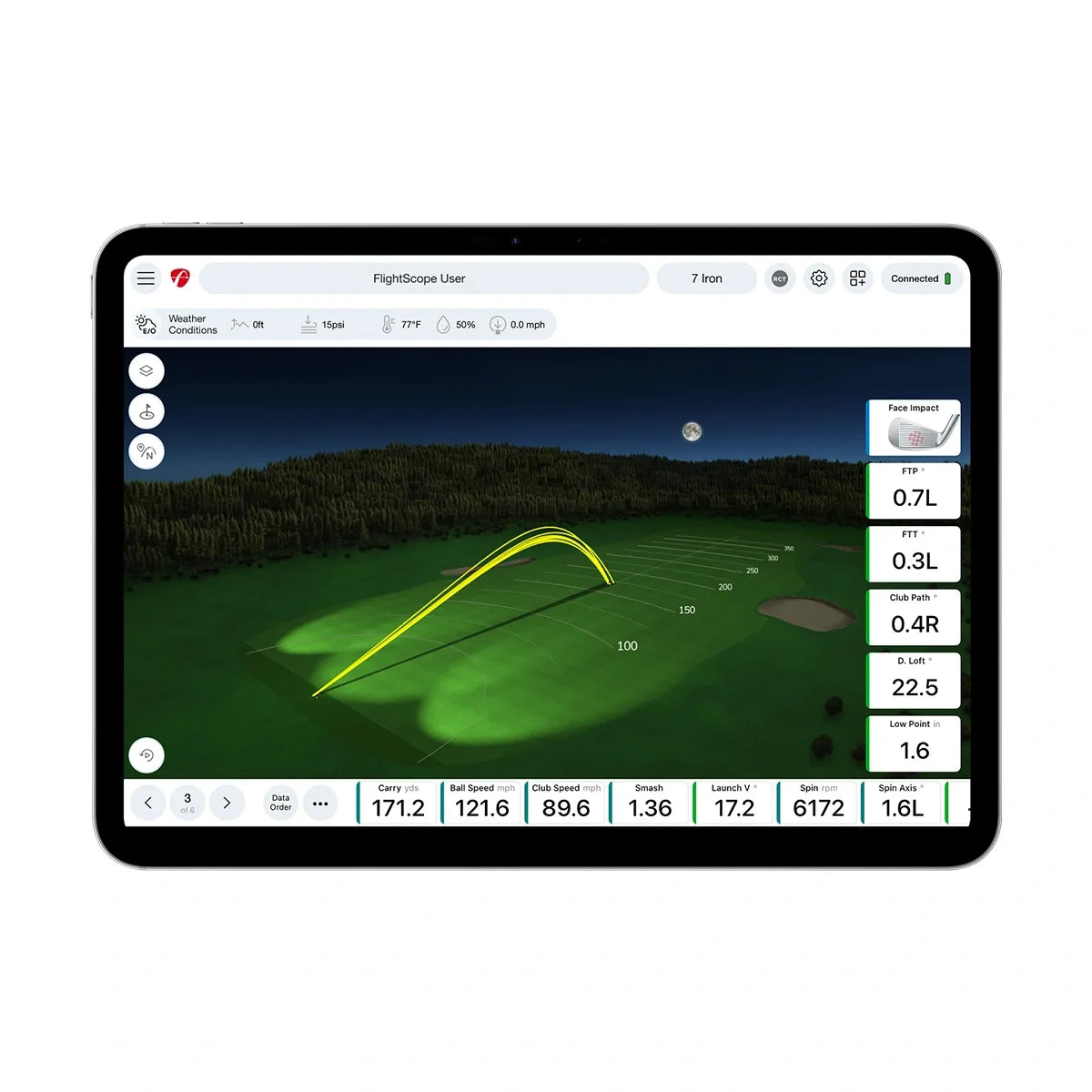 FlightScope Pro Package & Face Impact Location Golf Sim Software