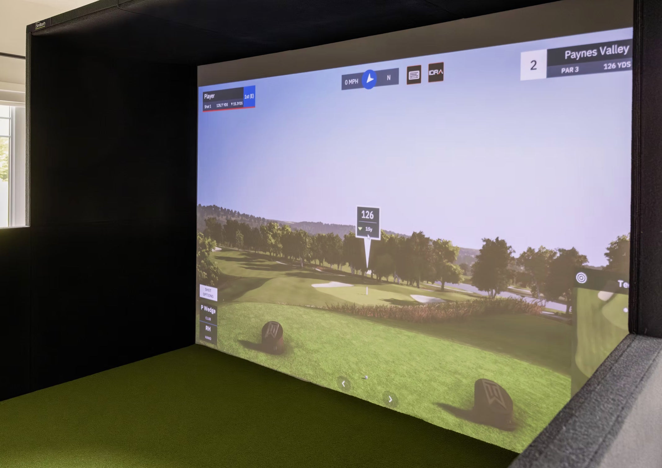 Golf simulator crease free impact screen