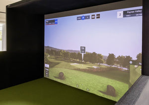 Golf simulator crease free impact screen