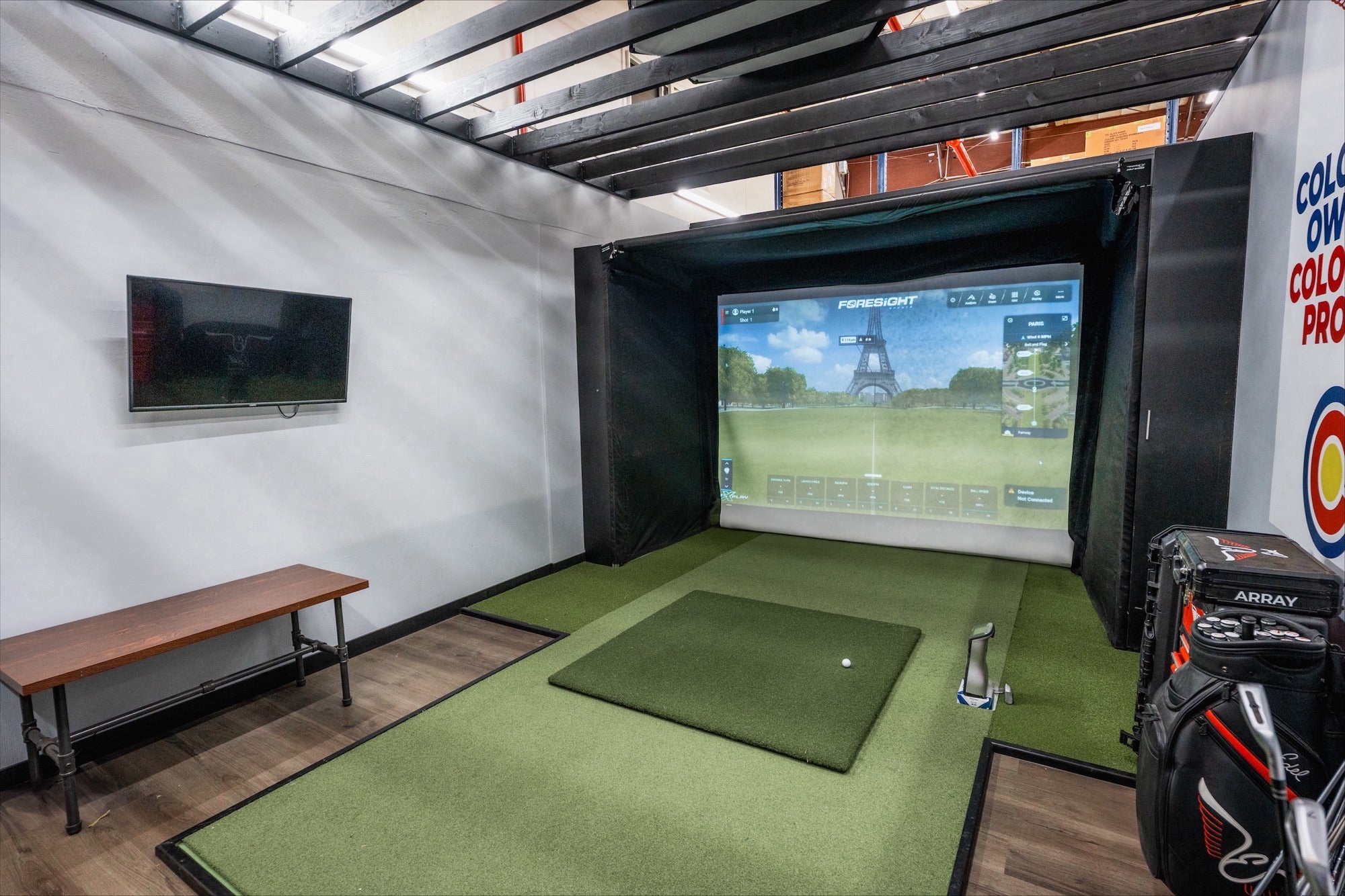 The SportScreen PARLOUR Series Free-Standing Golf Simulator Enclosure