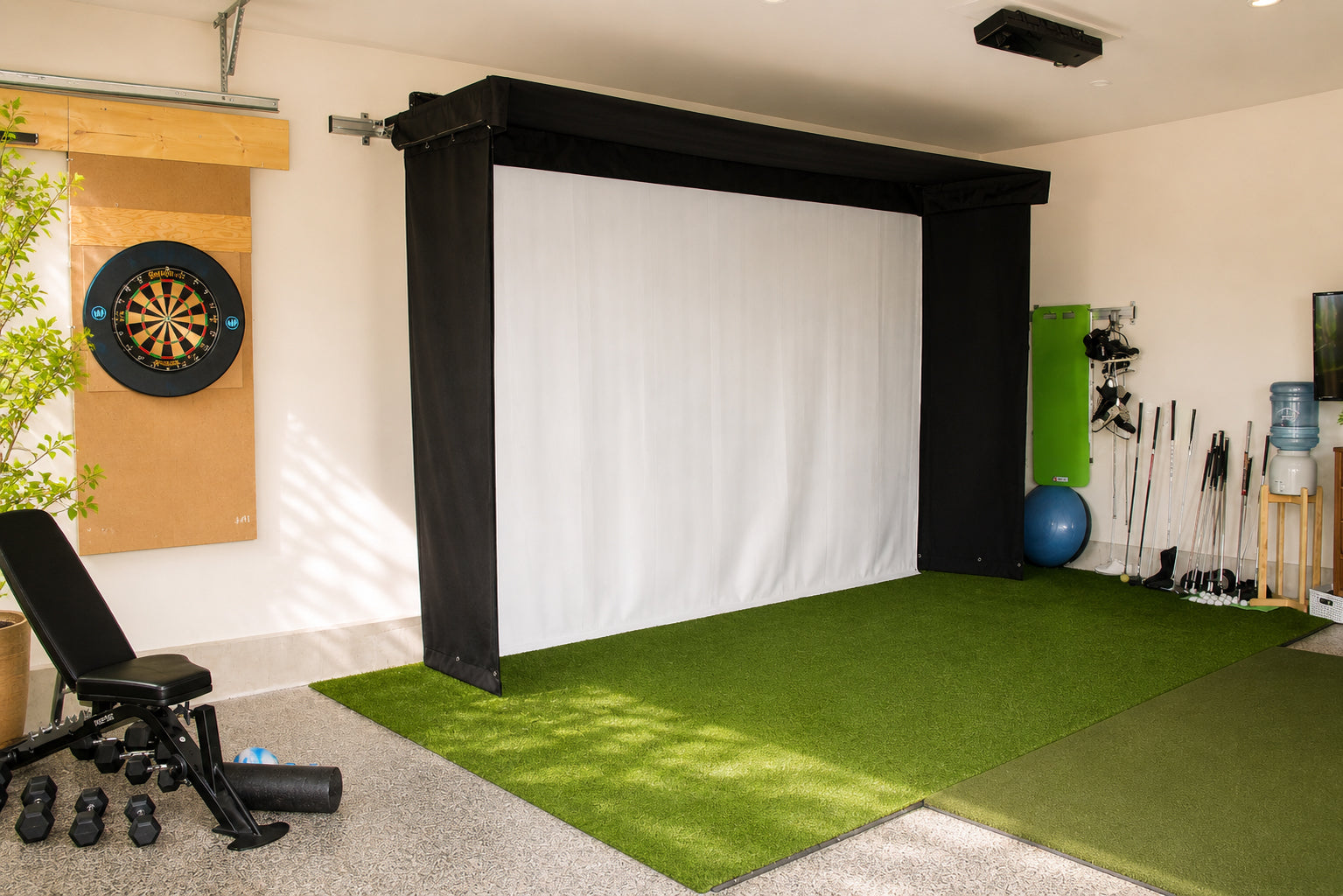 Retractable Golf Simulator Hybrid Enclosure - The SportScreen VANISH LITE