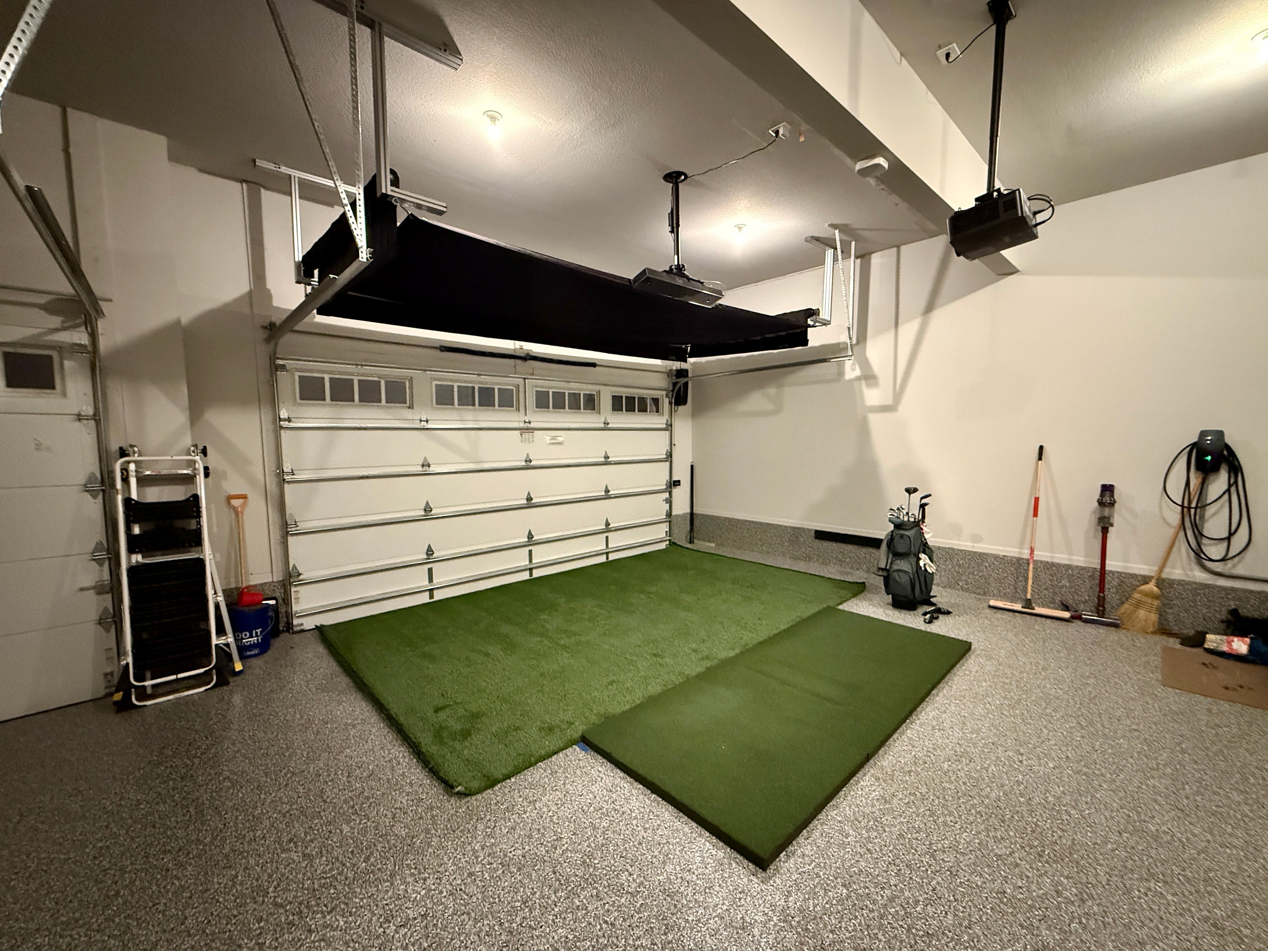 The SportScreen VANISH Series Retractable Golf Simulator Enclosure