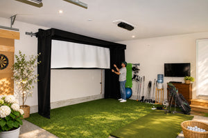 Retractable Golf Simulator Hybrid Enclosure - The SportScreen VANISH LITE