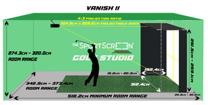 Retractable Golf Simulator Enclosure - The SportScreen VANISH Series