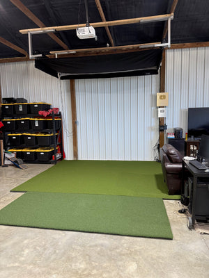 The SportScreen VANISH Series Retractable Golf Simulator Enclosure