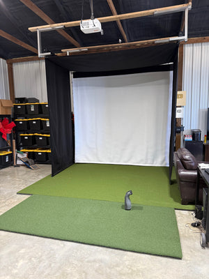 The SportScreen VANISH Series Retractable Golf Simulator Enclosure