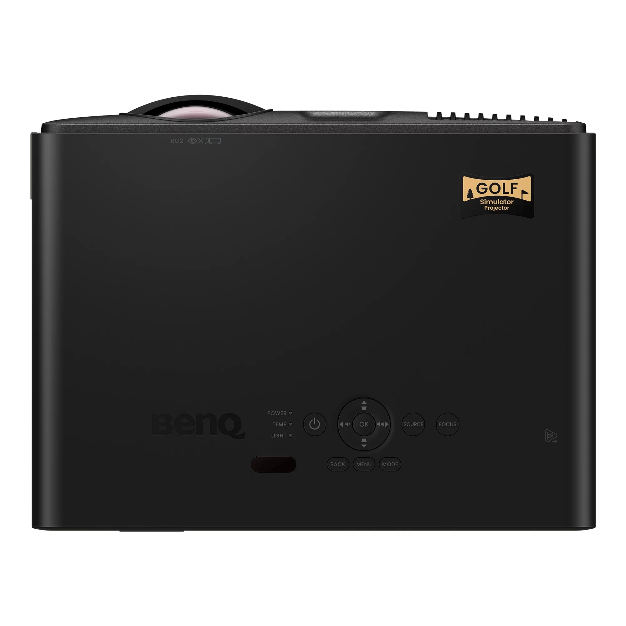 Benq ah700st short throw laser golf sim projector top view