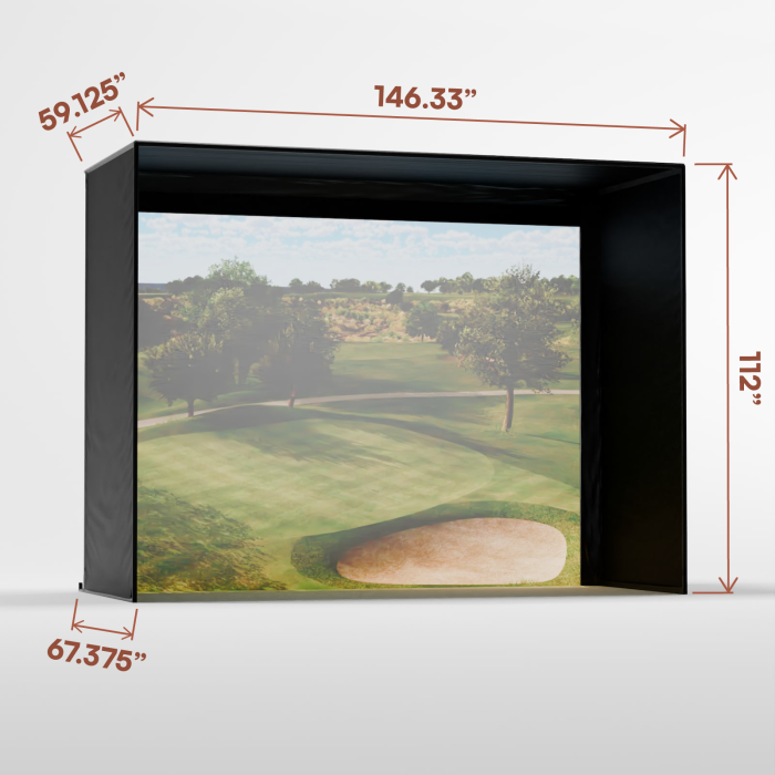 Carl's Place DIY Golf Sim Enclosure with Impact Screen