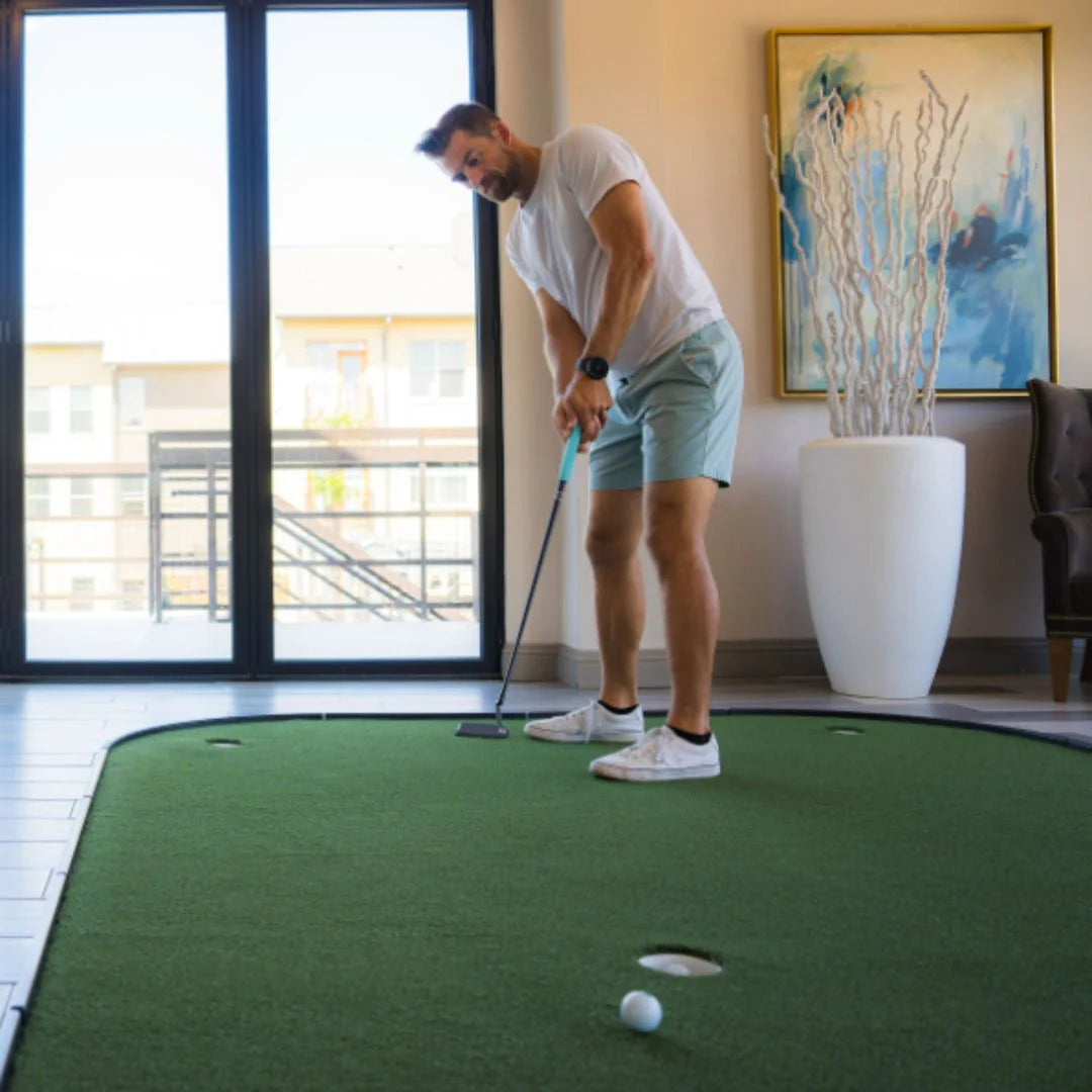 sigpro executive putting green with golfer