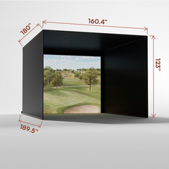 Carl's Place Pro Golf Simulator Enclosure Kit With impact Screen