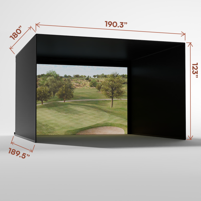 Carl's Place Pro Golf Simulator Enclosure Kit With impact Screen