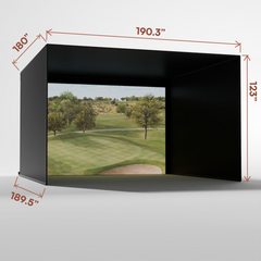 Carl's Place Pro Golf Simulator Enclosure Kit With impact Screen