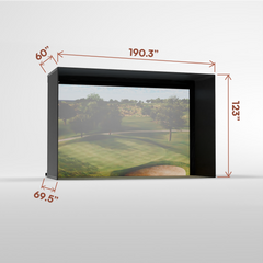 Carl's Place Pro Golf Simulator Enclosure Kit With impact Screen