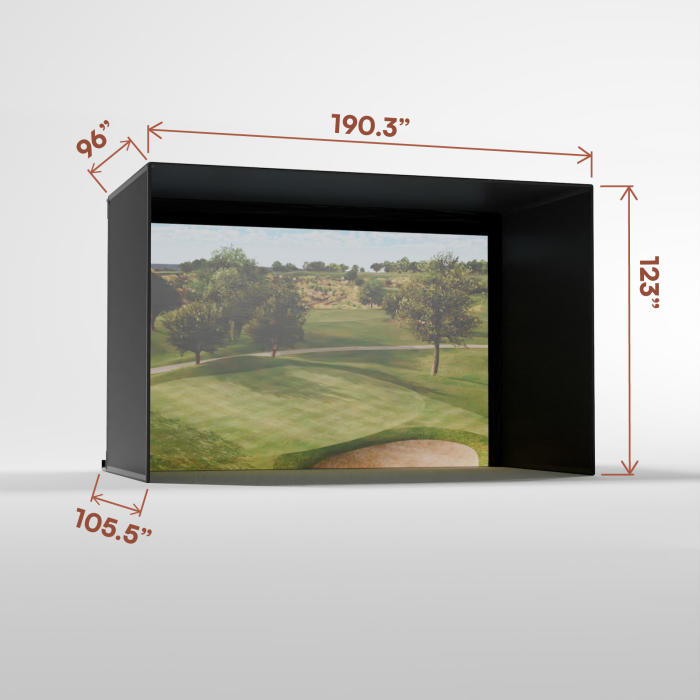 Carl's Place Pro Golf Simulator Enclosure Kit With impact Screen