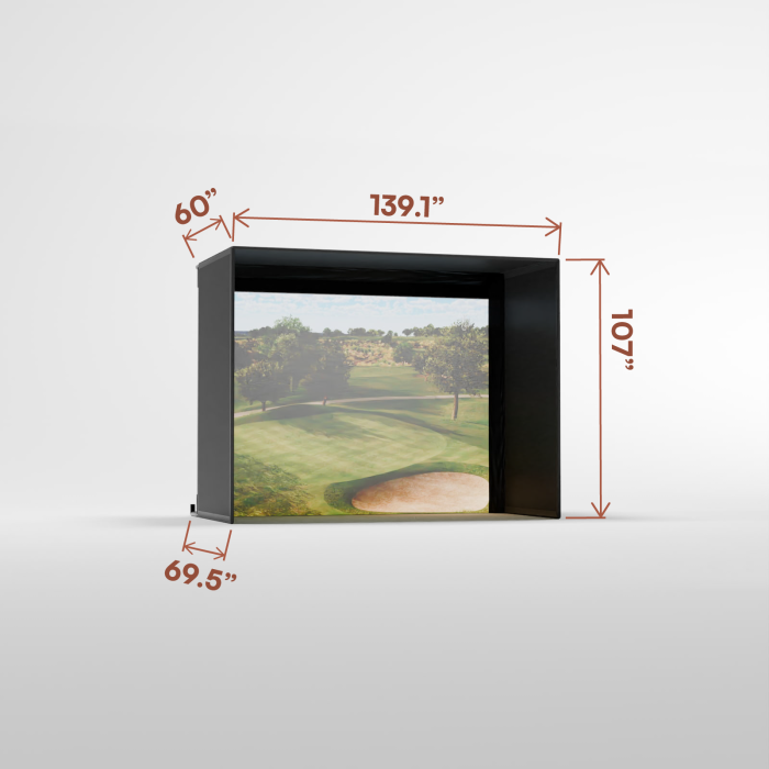 Carl's Place Pro Golf Simulator Enclosure Kit With impact Screen