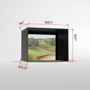 Carl's Place Pro Golf Simulator Enclosure Kit With impact Screen