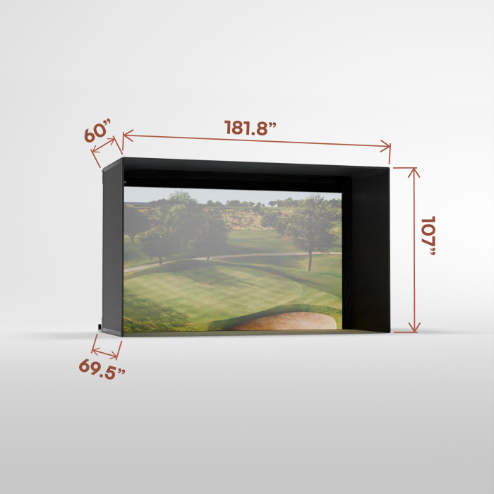 Carl's Place Pro Golf Simulator Enclosure Kit With impact Screen