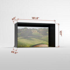 Carl's Place Pro Golf Simulator Enclosure Kit With impact Screen