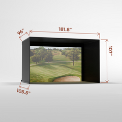 Carl's Place Pro Golf Simulator Enclosure Kit With impact Screen