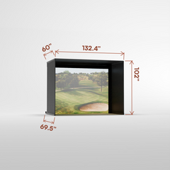 Carl's Place Pro Golf Simulator Enclosure Kit With impact Screen