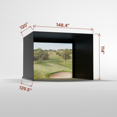 Carl's Place Pro Golf Simulator Enclosure Kit With impact Screen