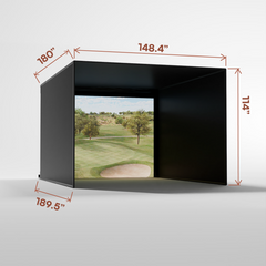 Carl's Place Pro Golf Simulator Enclosure Kit With impact Screen