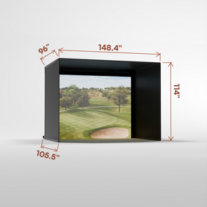 Carl's Place Pro Golf Simulator Enclosure Kit With impact Screen