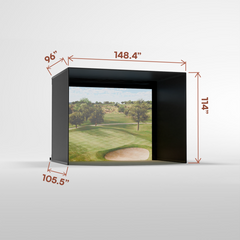 Carl's Place Pro Golf Simulator Enclosure Kit With impact Screen